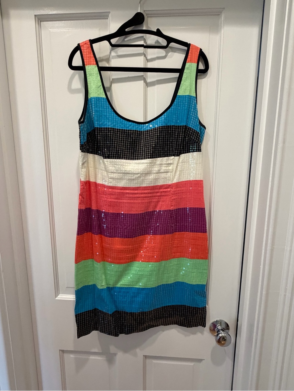 Lilly Pulitzer Striped Sequin Scoop-Neck Dress in Multicolor